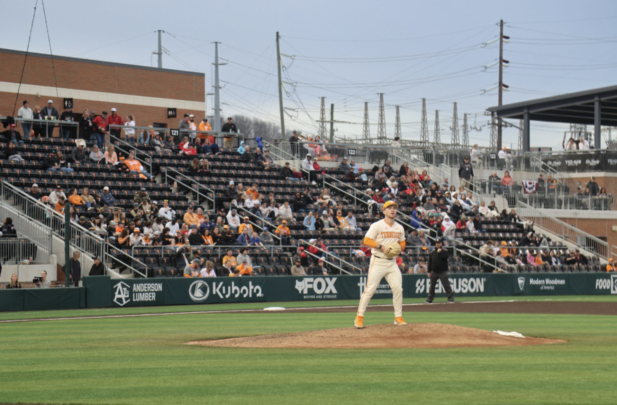 Tennessee pitcher on the mound.